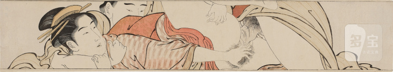 Attributed to Torii Kiyonaga (1752-1815) | Scroll for the Sleeve (Sode no maki) | Edo period, late 18th century - 图12